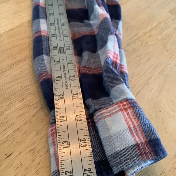 J Crew Flannel Medium Blue White Red Plaid - Picture 5 of 5